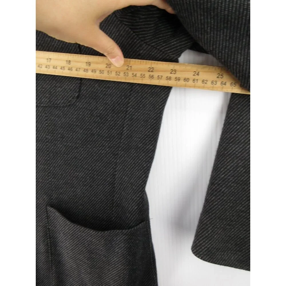 Ibiza Sport Coat 44 Blazer Wool Blend Herringbone Jacket Unstructured